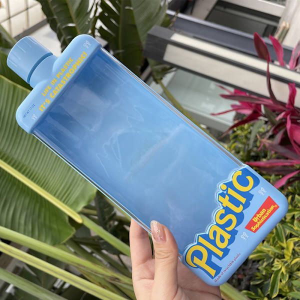 Sportvattenflaska Barbie Vattenkopp 500ml Praktisk Kopp Platt Kopp (bl