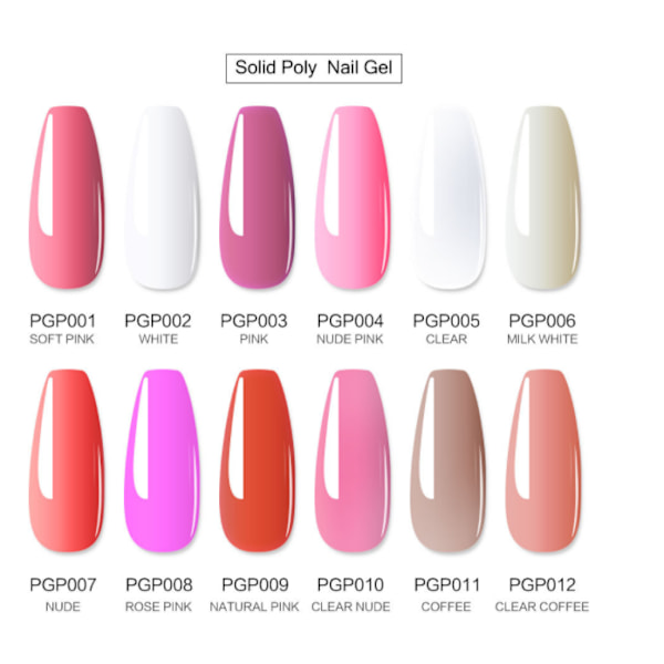 Poly Gel Kit för Naglar, Poly Gel Set Samling 2