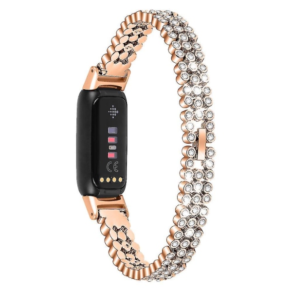 Lämplig för Fitbit Luxe rostfritt stål Diamondencrusted Watch