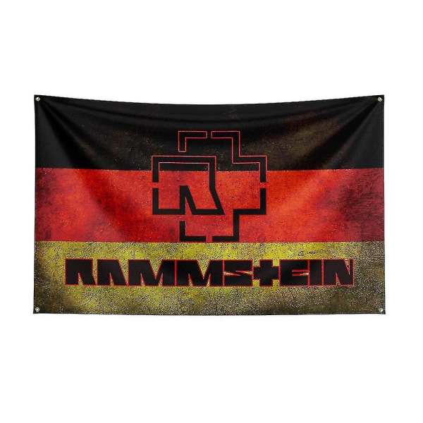 3x5ft Rammstein Rockband Flagga Polyester Digitaltryck Musikminnesmärke Banner för Dekoration J0438 150 x 240cm