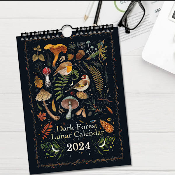 2024 Dark Forest Calendar Office Illustration Calendar 1 pcs