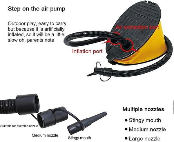 Fotluftpump, Bärbar Uppblåsbar Flytande Pump