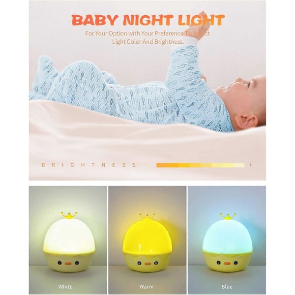 Baby Projektor Nattlampa, 360° Rotation Stjärn Nattlampa med Fjärrkontroll och 6 Projektionsfilmer, Timerfunktion, (Gul Anka)