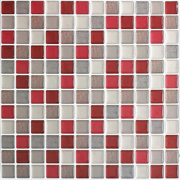 3D Mosaik Kakel Självhäftande Vägg Vattentät Självhäftande Kakeldekal 23.6X23.6cm för Kök Badrum - 4 stycken