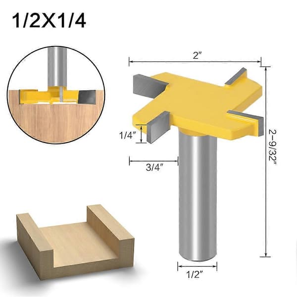 Spoilboard Standard CNC Fräsar Plattfräs 1/2\"*1/4\" Skaft