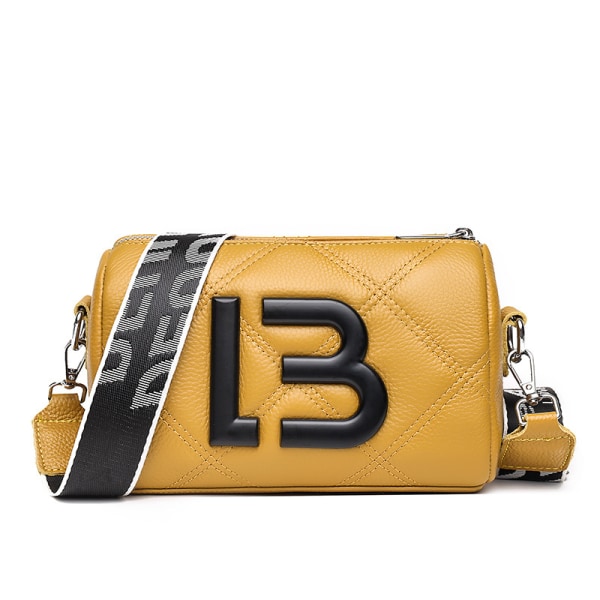 Bimba Y Lola liten fyrkantig väska messenger läderväska för kvinnor gul