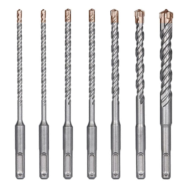 7 ST Kakelborr, SDS-Plus Elektrisk Hammarborr för Hammarborr, Korsborrar Metall - 4, 5, 6, 6, 8, 10, 12 x 160 mm