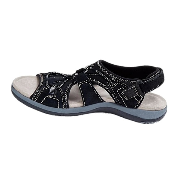 Ultra Komfort Sandaler för Kvinnor Sommar Strandskor Med Fotvalvsstöd Black 41