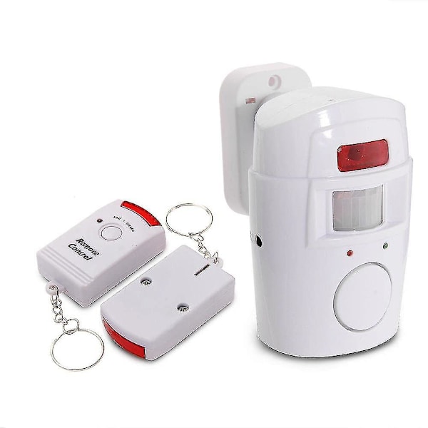 Trådlös Sirenlarm Säkerhet Infraröd Ir Pir Sensor Rörelsedetektor 2 Fjärrkontroller