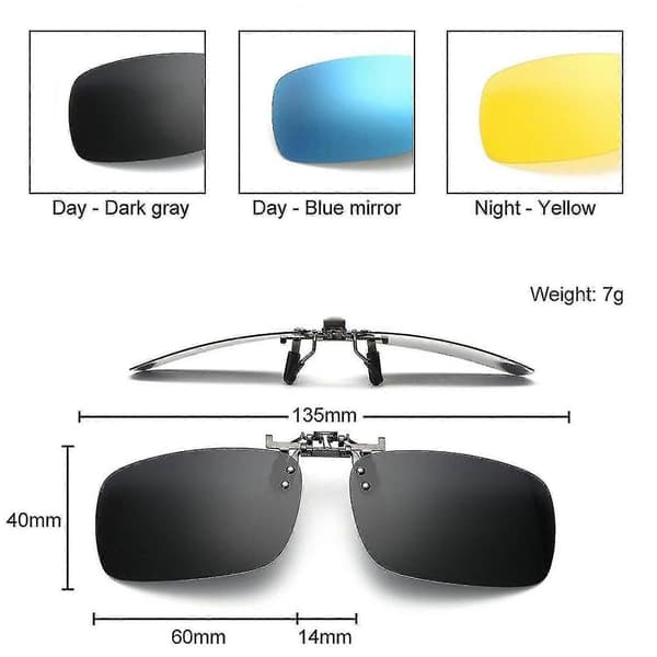 3-pack, Clip On Flip Up Polariserade Linser För UV-skydd Solglasögon