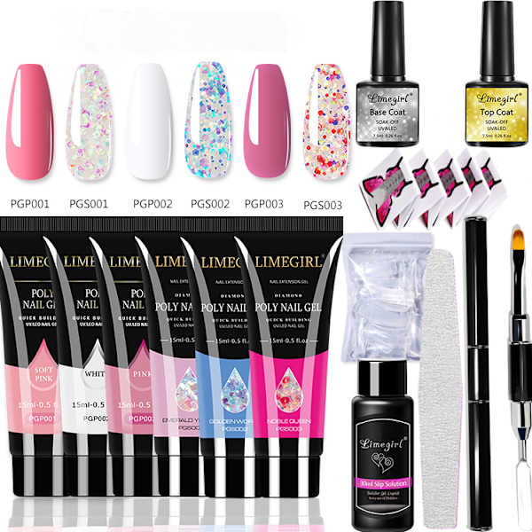 Poly Gel Kit för Naglar, Poly Gel Set Samling 2