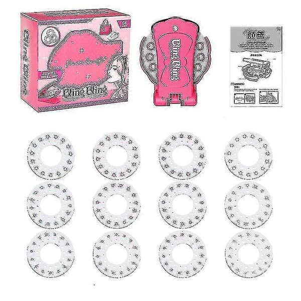 Glänsande Bling Diamant Hårglitter Häftmaskin Set Ädelstenar För Dekor Flickpresenter