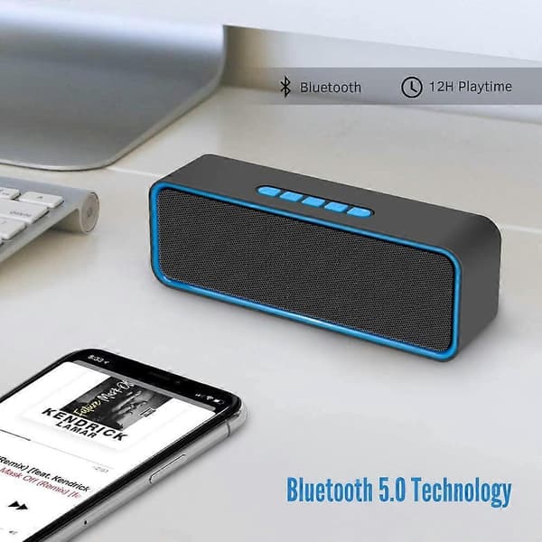 Bärbar Trådlös Högtalare, Bluetooth 5.1 Högtalare (Blå)