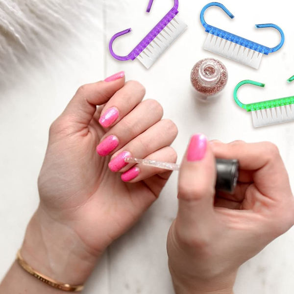 4 st Nagelborstar Set, Färgglada Nagelborstar för Cleani