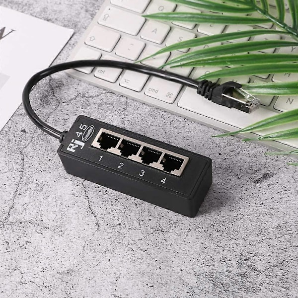 RJ45 Ethernet Splitter-kabel, RJ45 1 Hane till 4 x Hona LAN Ethernet Splitter Adapter/Anpassad Nätverkskabel Super Cat5, Cat5e, Cat6, Cat7 LAN Ethernet