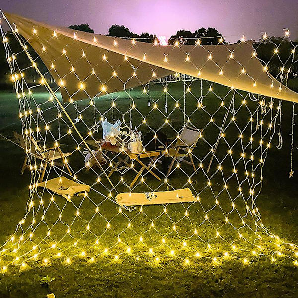 2mx2m 1.5mx1.5m 2x3m Julgransgirlander Led Sträng Julnätlampa Warm White 1.5Mx1.5M 96LEDs-EU Plug 220V