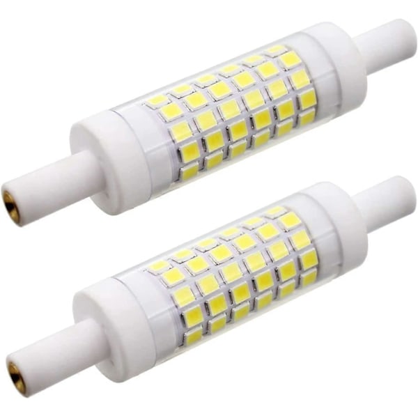 2 LED-lampor R7S 78 mm 5W 15 x 78 mm, Kallvitt 6000K, 220V