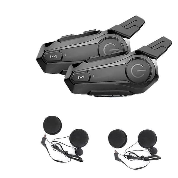 2 st Bluetooth Intercom Motorcykel Fullhjälm Bluetooth Headset för 2 Intercomunicador Trådlöst Headset