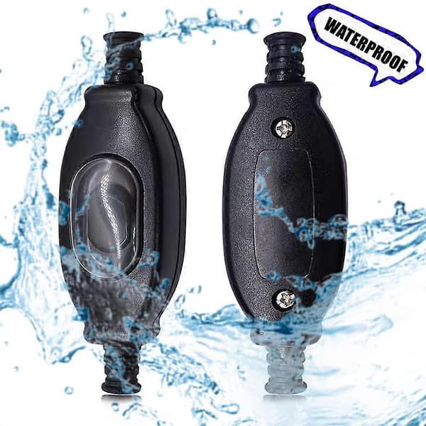 2 st Vattentät Inline Rocker Strömbrytare Sladdströmbrytare 250v Utomhus Inline Strömbrytare Inline Tryckknapp Strömbrytare för Lampor Elektriska Apparater Transformatorer