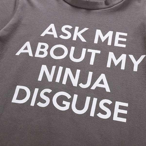 Ninja Disguise T-shirt Karate Martial Arts Tee Top - Barn & Vuxen Wine Red 3XL