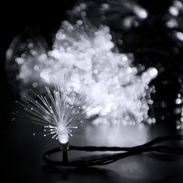 33FT Fiber Optic Fairy Lights 60 LED Starburst Fyrverkeri String Lights White