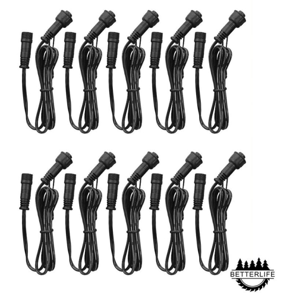 Förlängningskabel, 10-pack, för LED-downlights, Vattentät IP67