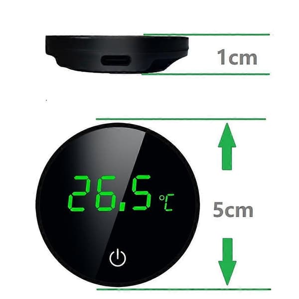 Akvarietermometer, Touch LED-display Akvarietermometer, Hög Precision, Uppladdningsbar