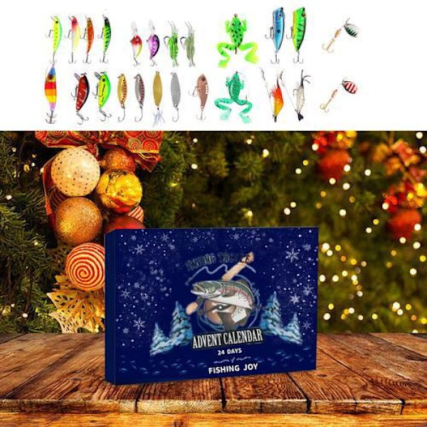 Män Fiskekalender Med Deluxe Predator Angler Adventskalender