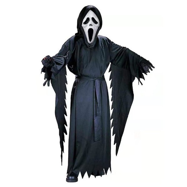 Halloween Scream Horror Ghost Fancy Dress Up Cosplay för barnfest 7-8 Years