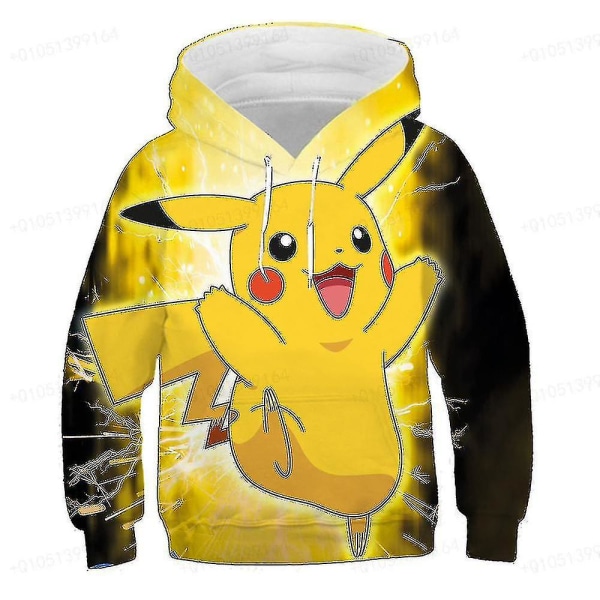 Sweatshirt 4-14t Hoodie för barn Animedräkt Picchu Hoodie Hoodie för pojkar och flickor Sportkappa för barn-B_SSDLV ADZ2DD2443 130