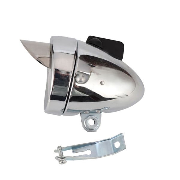 Cykellampa Retro LED Framlampa Dimljus Huvudlampa Metall Krom silvery