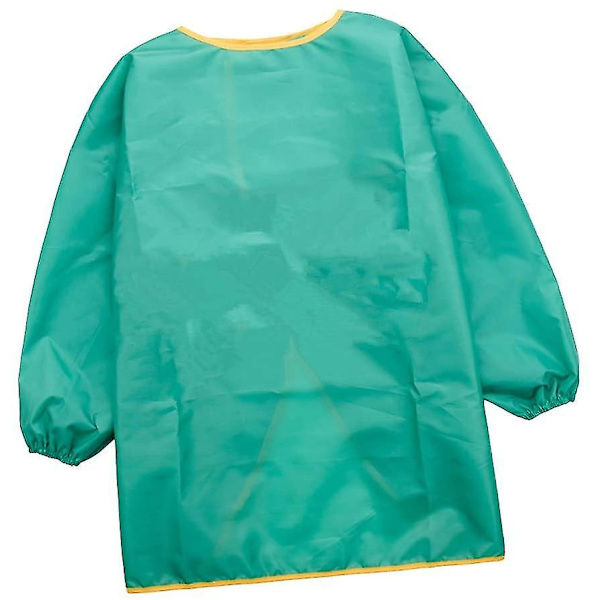Barnmålningssmocka, barnförkläde, haklapp blå, S green M