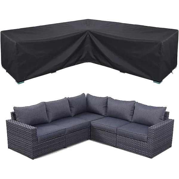 Hörnsoffaöverdrag Vattentätt Trädgårdsmöbelset Överdrag Utomhus 200x270x82cm