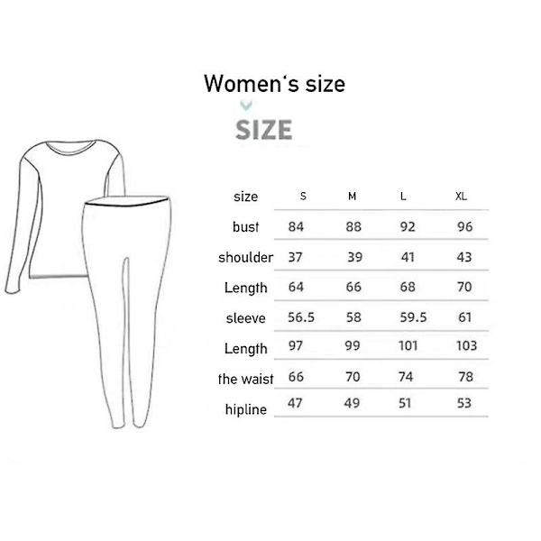 Set för thermal underkläder för vuxna black Women M