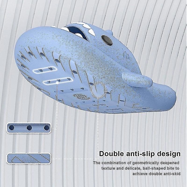2022 Shark Tofflor Halkfria dusch Badtofflor Soft Summe 42-43 Orange