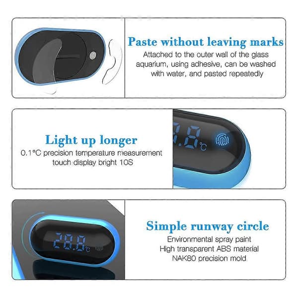 Akvariumtermometer, Digital Akvariumvattentermometer, LED-displaytermometer