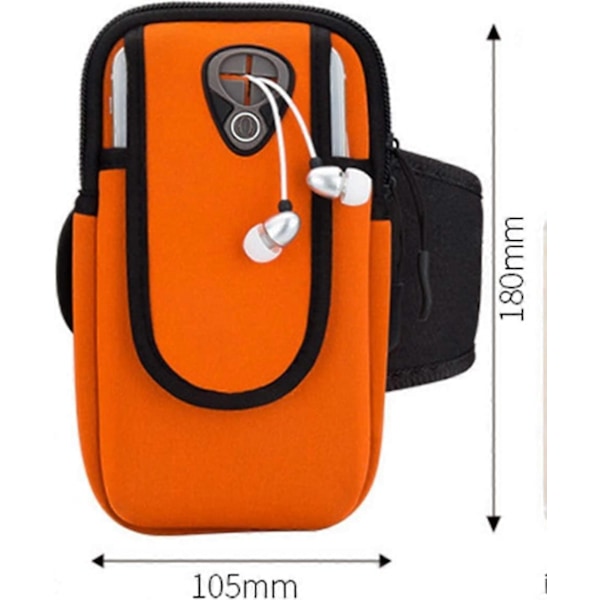Armväska Mobiltelefon armväska Sport svett-tålig (Färg: Orange, 1 st)