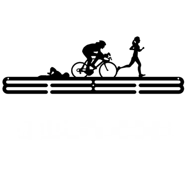 Medaljhållare Display Hanger Rack Medaljer Svart Triathlon A