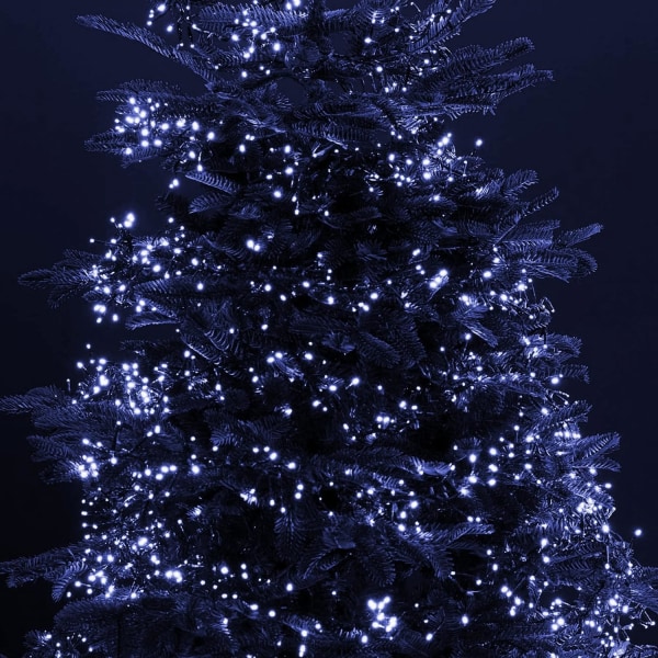 Ljusstrimma med 200 LED-lampor, 20 meter lång, för julbelysning White 400 LED