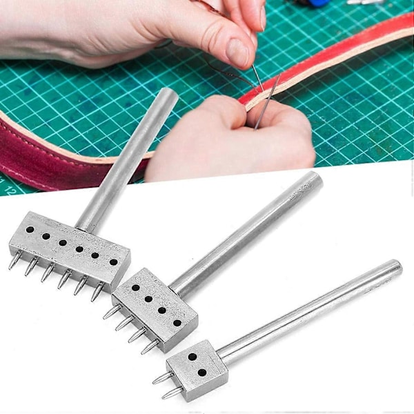 Håltagningsverktyg DIY Läderhantverk Håltagningskit Bälte Professionellt Läderhåltagningsverktyg Plånbok Bälte Håltagning Skärsömmar (8mm (2+4+6))