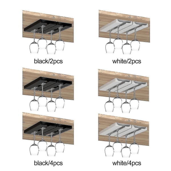 Vinglasförvaringsställ, skåp och barglasställ, hängande ställ black