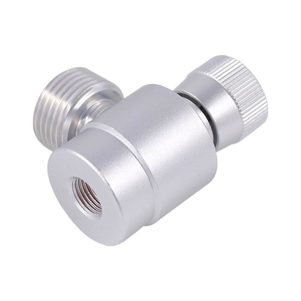 CO2-cylinderadapter för påfyllning, Självtillverkad gascylinderregulator M10X1 till W21.8 14 Adapter för Argon, CO2, Blandgas, Silver