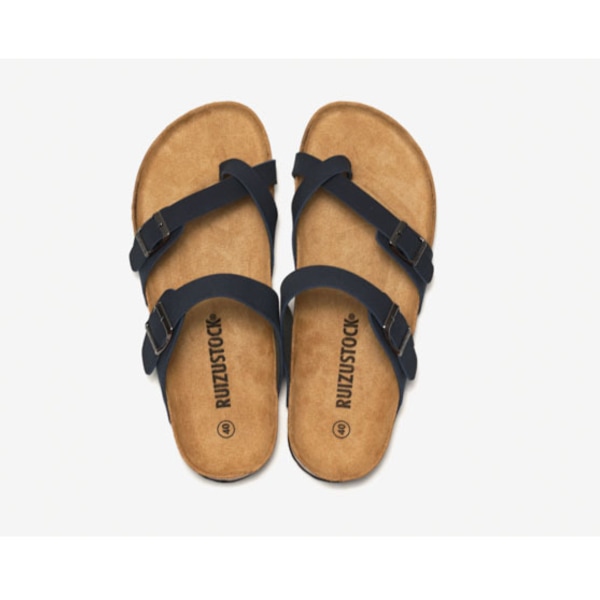 Dam- och Herrsandaler med Mjuk Korksula, Bekväma Sandaler med Fotvalvsstöd för Sommarstorlekar 44