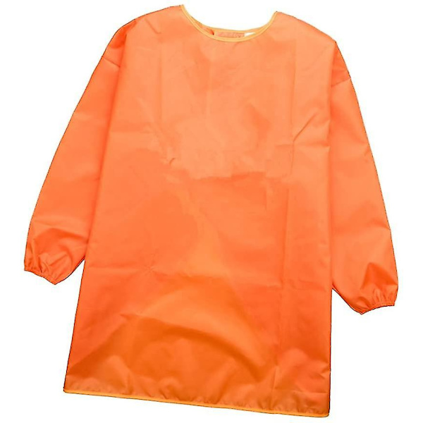 Barnmålningssmocka, barnförkläde, haklapp blå, S Orange M