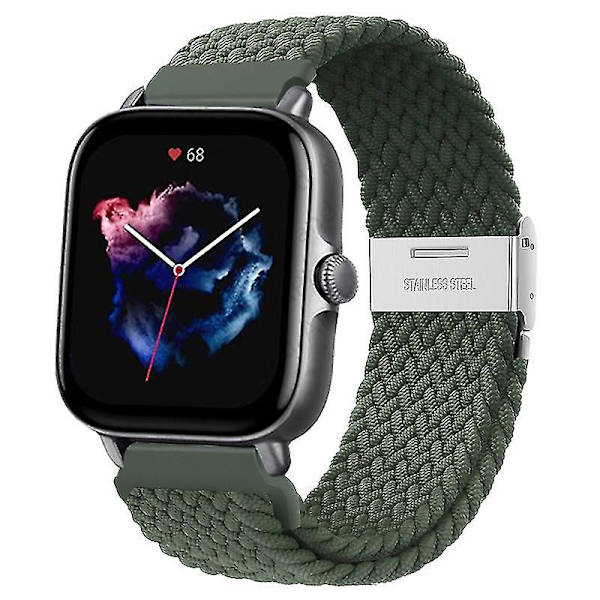 Armband för Amazfit Gts/2/2e/3/gts2 Mini/gtr/3/3pro/gtr2/47mm/stratos/u 2 Inverness Green Amazfit bip u-pro