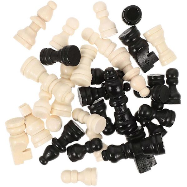 2 Set Träschackset Mini Schackset Internationella Schackpjäser Små Schackpjäser för Schackbräde