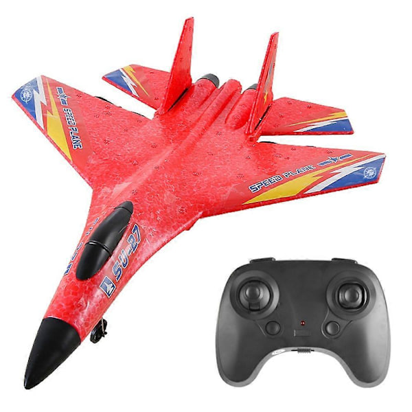 (Röd) HW28 (SU27) RC-plan för barn 2,4 GHz 2,5-kanals fjärrkontrollflygplan EPP-skum RC-glidflygplan - Röd