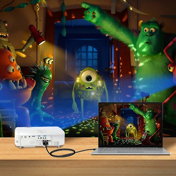 HDMI till VGA-kabel, Guldpläterad 1080P Aktiv HDMI Digital till VGA Analog Videoadapter 1.8m