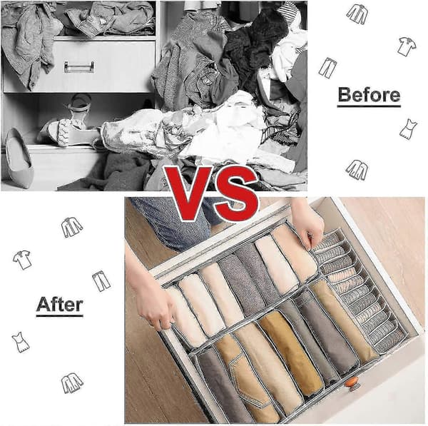 2 Stycken Jeans Förvaringslåda Förvaringslåda Fällbart Nät Eyeliner
