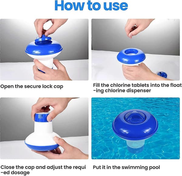 Klordispenser, Flytande Pool Doserare, Klor Pool Flytare för Klortabletter